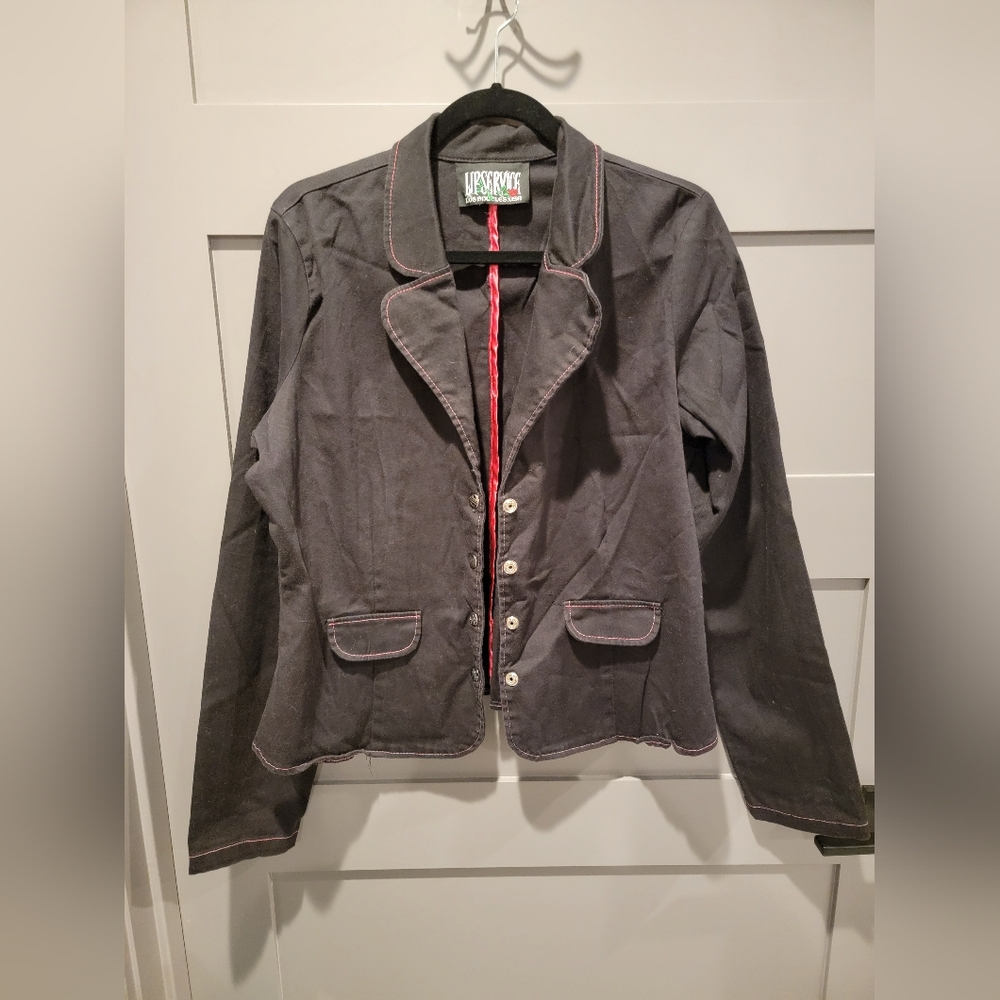 LIP SERVICE Slim Fit Snap Button Blazer Size 2